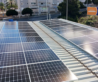 Usina solar de telhado na China