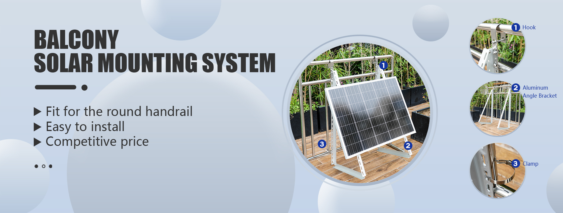 Sistema de montagem solar de varanda